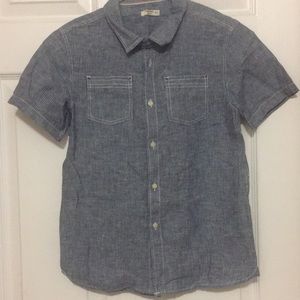 Button down boys cotton shirt . Size 10yrs